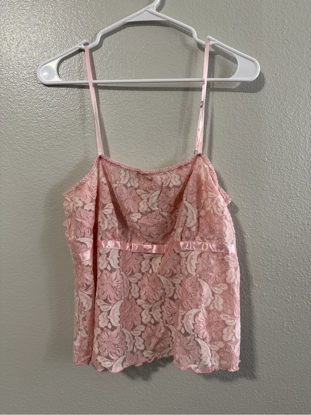 Avon Pink Lace Satin-Trim Camisole